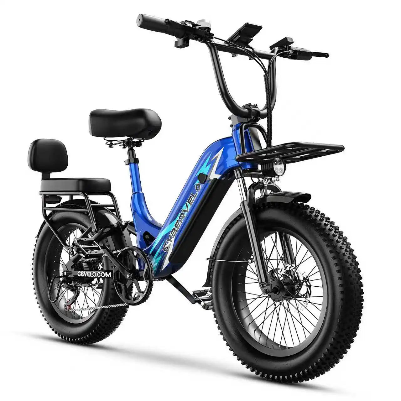 Cybervelo EK12 Electric Bike for Adults and Teenagers, 48V 20AH Removable Battery Step Thru EBike, 30+MPH, 20" Fat Tire Adult