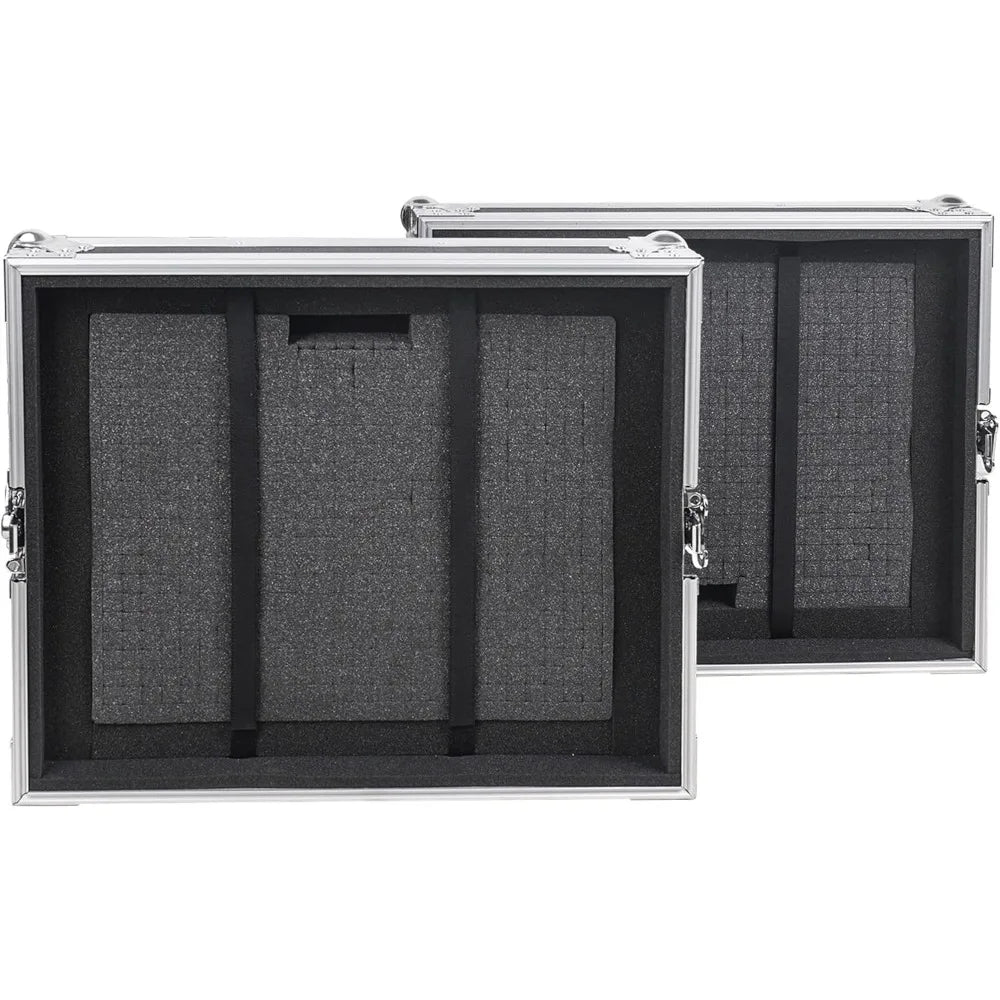 Sound Town 6U Rack Case with 2U Rack Drawer, Casters, for 19" Amps, Mixers, Microphone Receivers (STRC-6U2DR)
