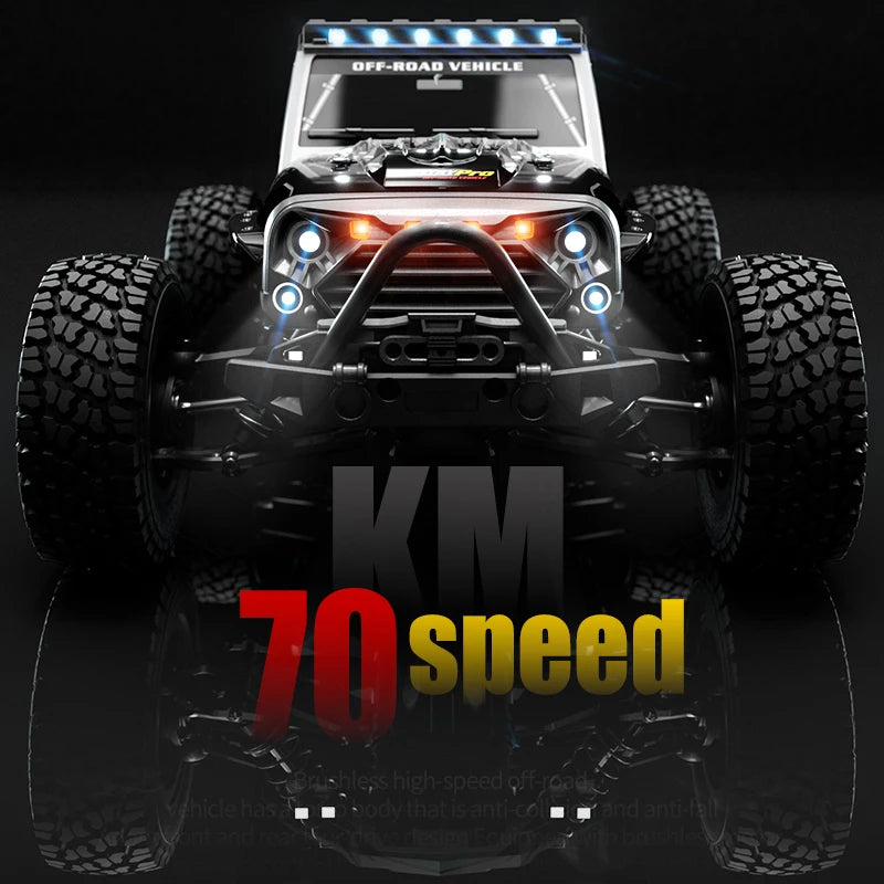 Teeggi 16103 PRO 4WD 70KM/H RC Off-Road Car 1:16 High Speed RC Car With LED Light Drift Monster Truck Toy For Kid Gifts
