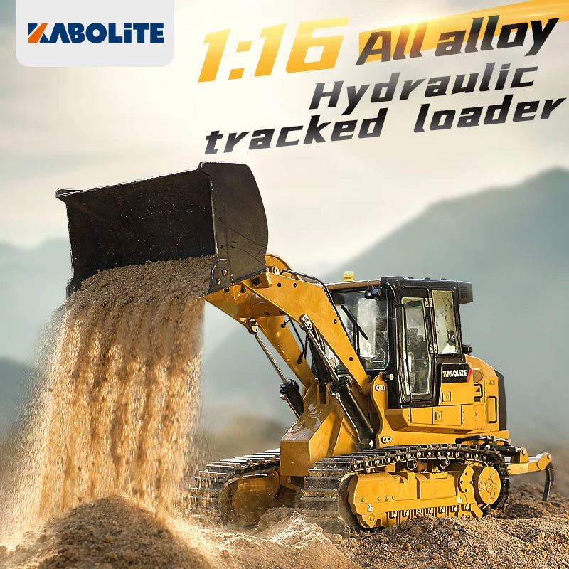 1/16 Kabolite Hydraulic RC Loader K963-100 ST8 Radio 7500 mah Remote Control Construction Vehicle for Kids Adults Toy Fans