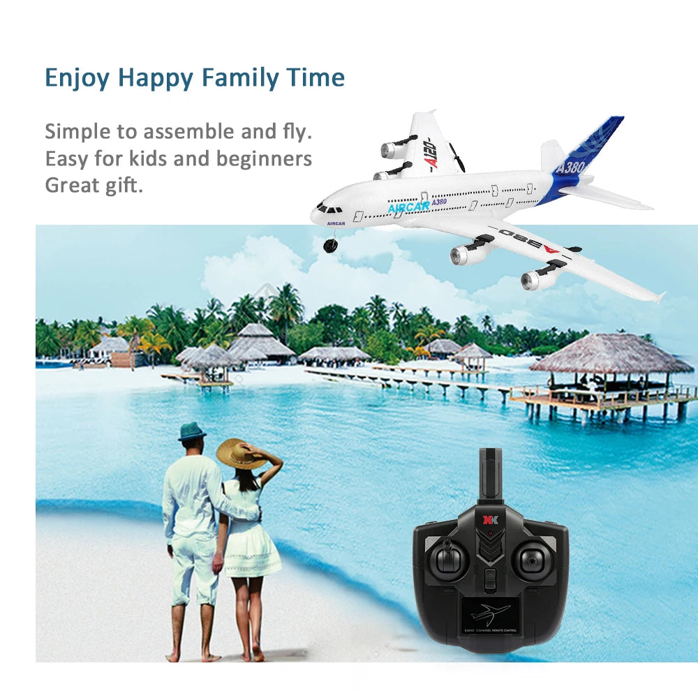 Wltoys XK A120 Aircar A380 Model Plane 3CH EPP 2.4G Remote Control Airplane Fixed-wing RTF for Kids Adults