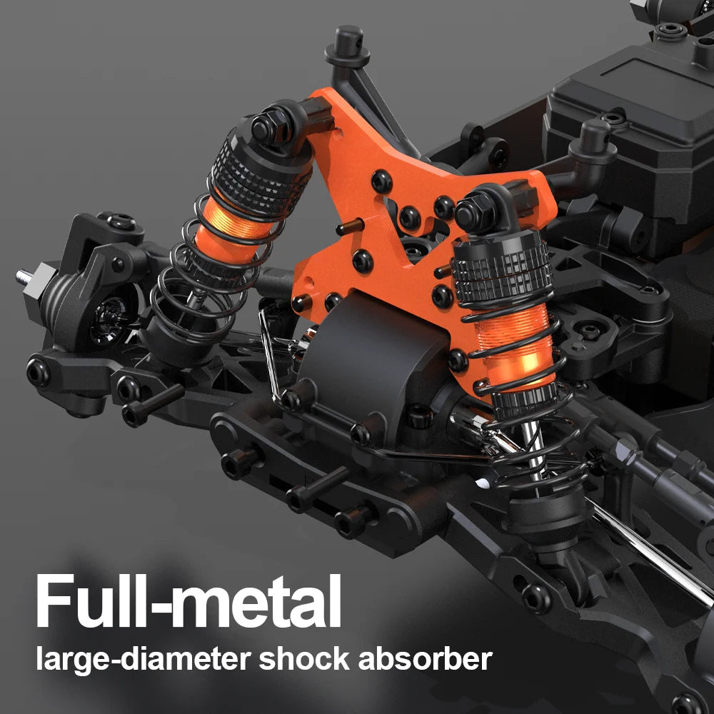 JIUSI PT14R MT14R 1/14 RC Car 4WD 80km/h Brushless 2.4G Remote Control Racing Car 3S 35C 2200mAh High Speed Off-road RC Truck