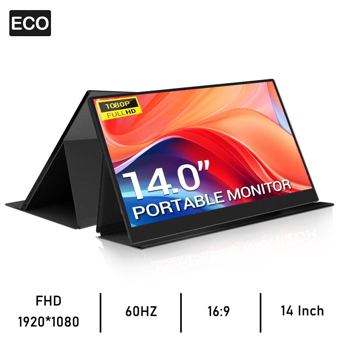 14/15.6 Inch Portable Monitor FHD 1920*1080 IPS HDMI External Second Screen for Mac Laptop PC Switch2 Xbox PS4/5 Xbox Ship To US