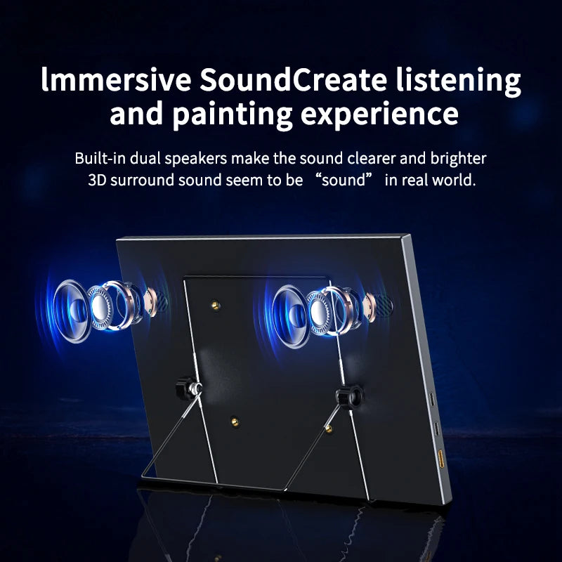 HGFRTEE portable monitor 10.5inch FHD IPS screen second external monitor suitable for laptop/PC/Mac/Xbox/PS4/5