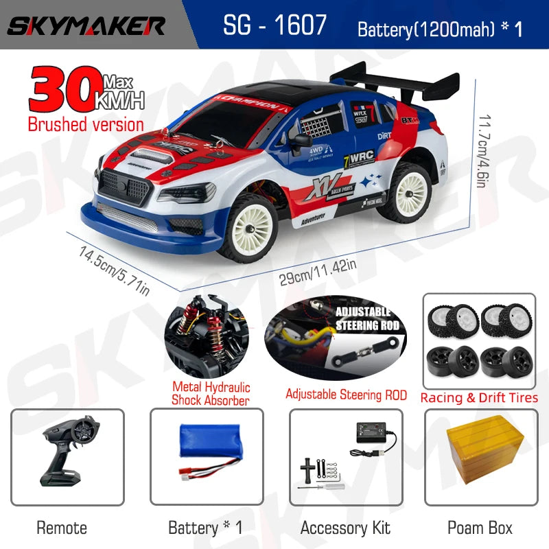SG1607 SG1605 SG1606 UD1607 UD1608 Pro 1/16 RC Car High Speed 2.4G Brushless 4WD Drift Remote Control Racing Car toys For Boys