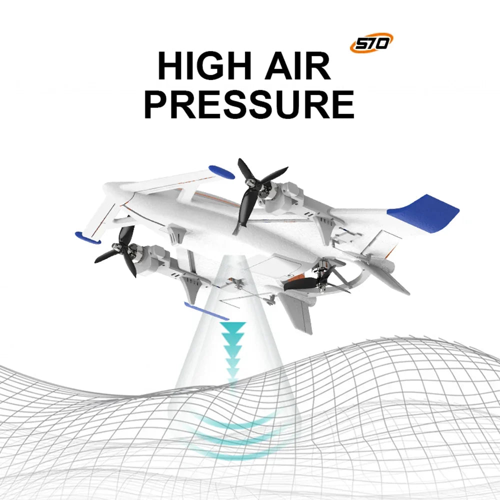 QIDI570 RC Glider 2.4G Remote Control Flying Aircraft Brushless Motor 360° Rotation 3D/6G Stunt Airplane Fixed Wing Plane Model