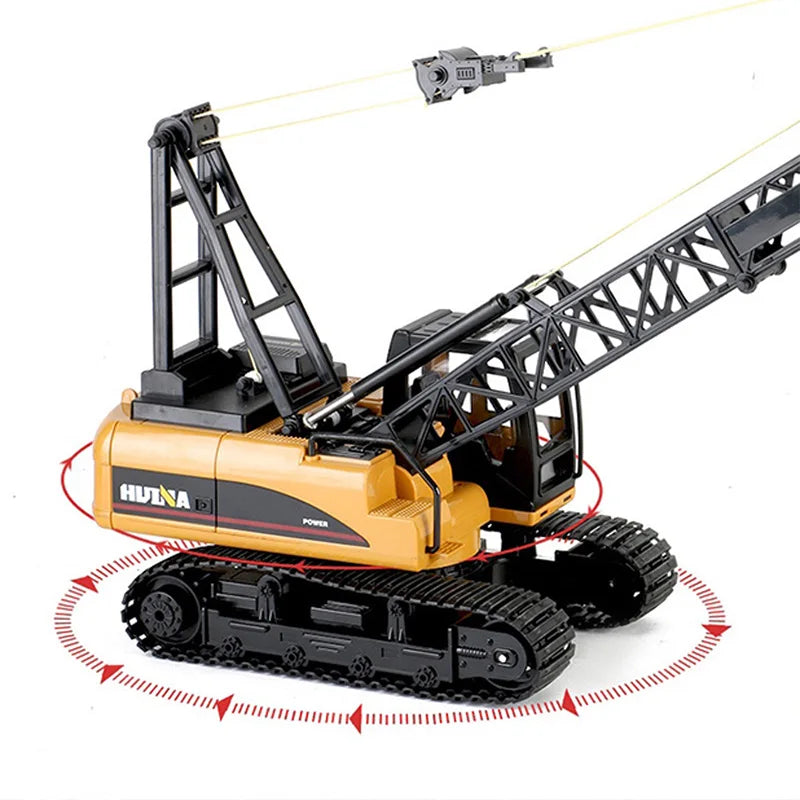 HUINA 1572 1/14 RC Crane Truck 15CH Construction Excavator Tower Model Car Toy for Kids and Collectors TH18055-SMT4
