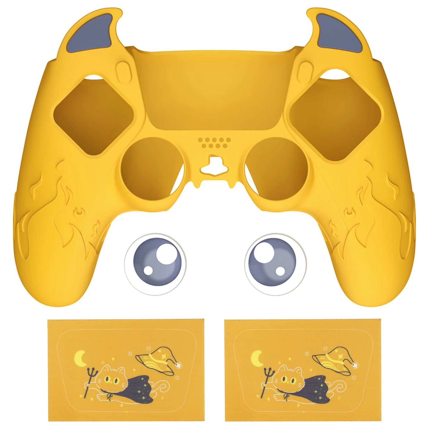 PlayVital Cute Demon Controller Silicone Case for ps5, Kawaii Controller Cover Gamepad Skin Protector for ps5 - 7 colors