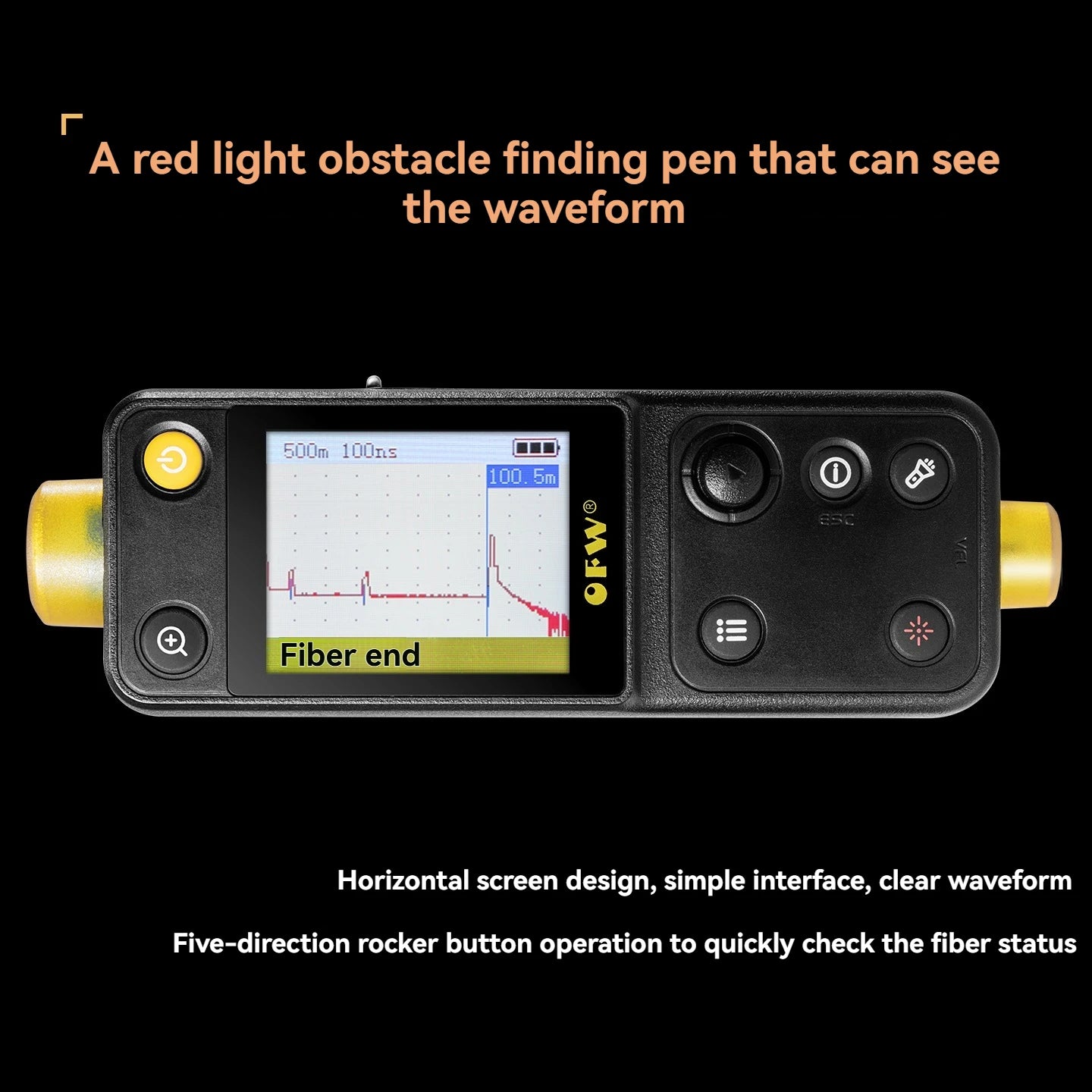 Ofw Optic Fault Finder 20KM Handled Optical Time-Domain Reflectometer 10mw VFL Fiber Ranger FTTB FTTH Breakpoint Tester Meter