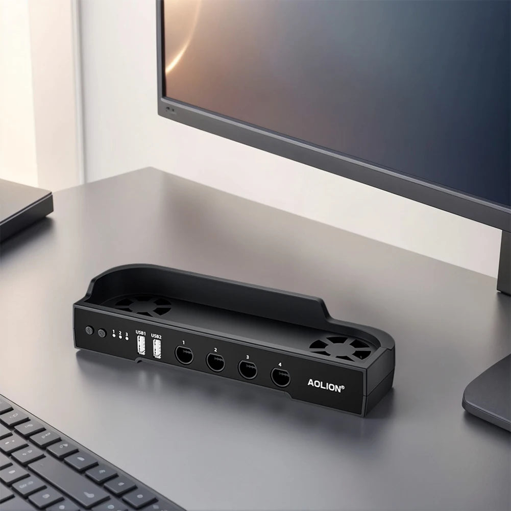 Cooling Fan Dock For Nintendo Switch 2 HUB Expansion Base NGC Wall Mount RGB Portable Heat Sink For Switch2 Game Consoles ﻿