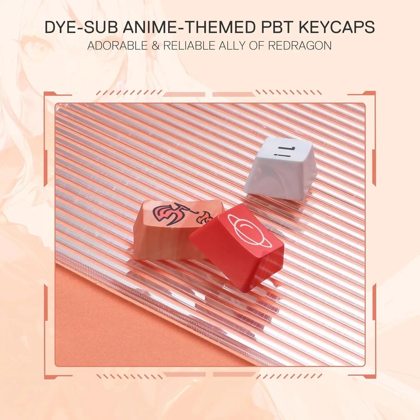Redragon K673 PRO SE 81 Keys Wireless RGB 3-Mode Anime Mechanical Hot-Swap Socket Gaming Keyboard, Custom Hi-Fi Linear Switch