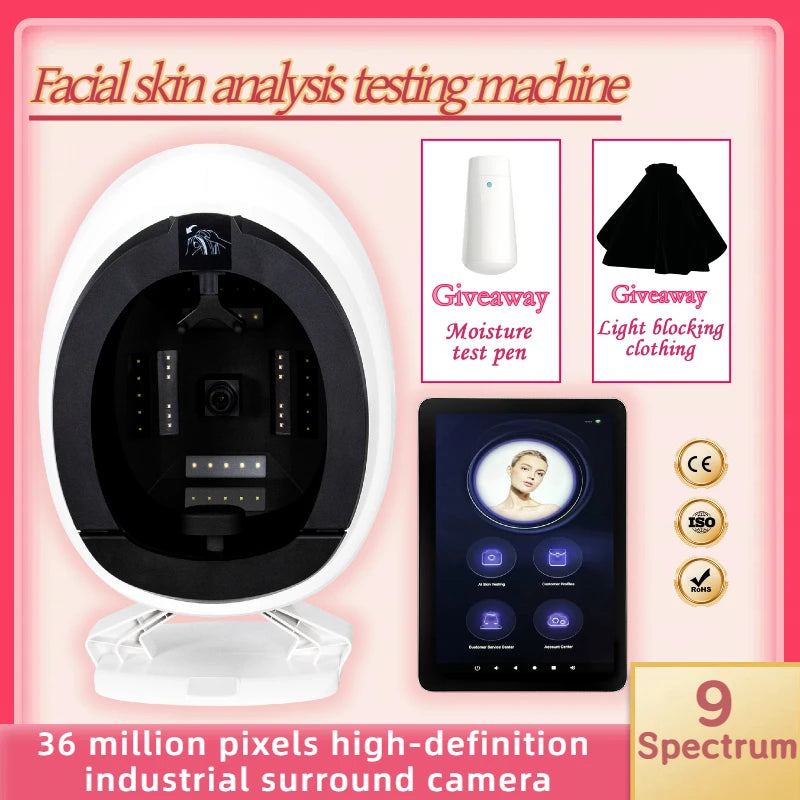 AISIA Q1 3D AI Facial Skin Analyzer Detection Skin Problem Diagnosis 8 Spectrum Professional Analysis Beauty Salon Equipment CE