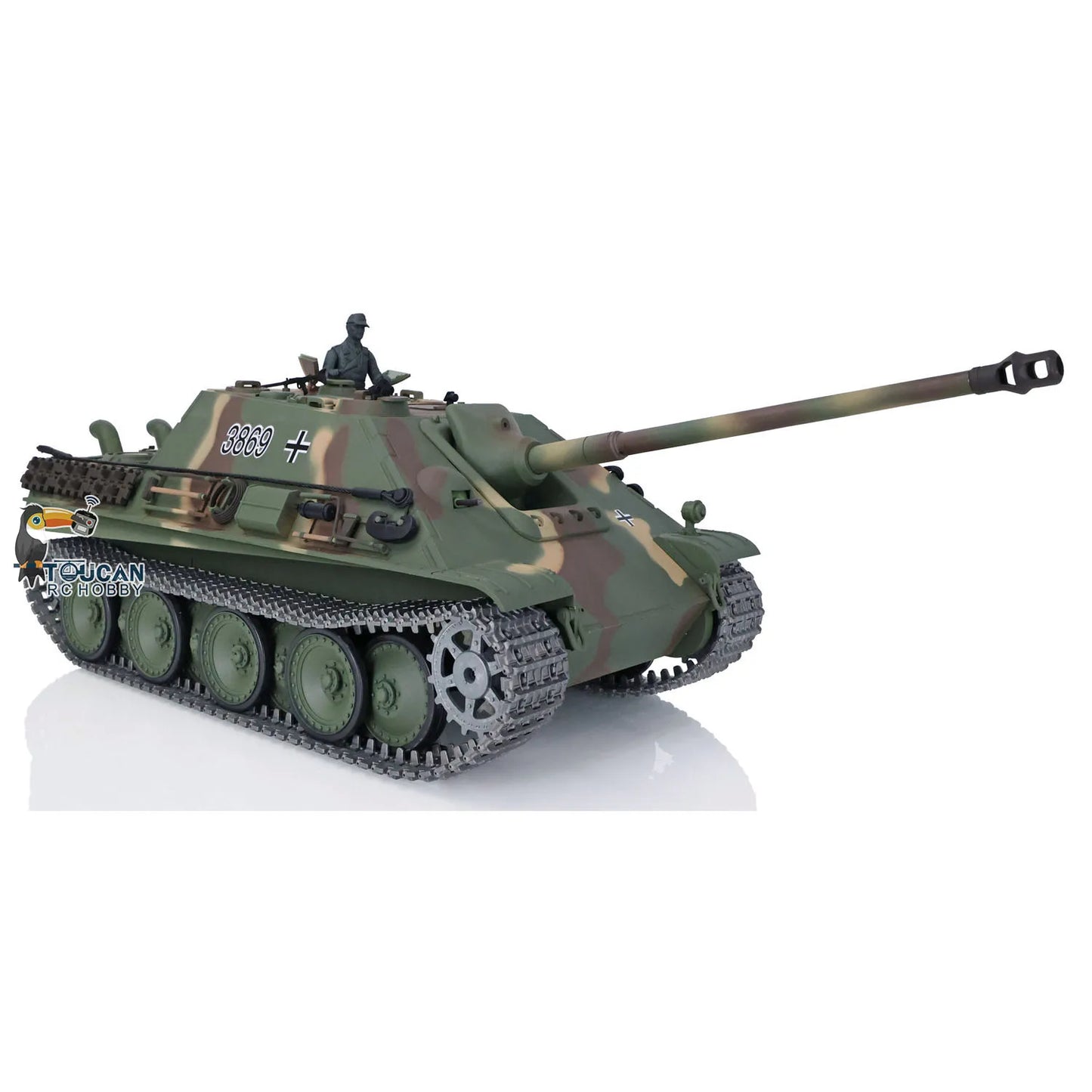 Henglong RTR RC Tank 3869 1:16 7.0 Upgraded Jadpanther Metal Tracks High Quality Military Toy Tanks TH17439-SMT7