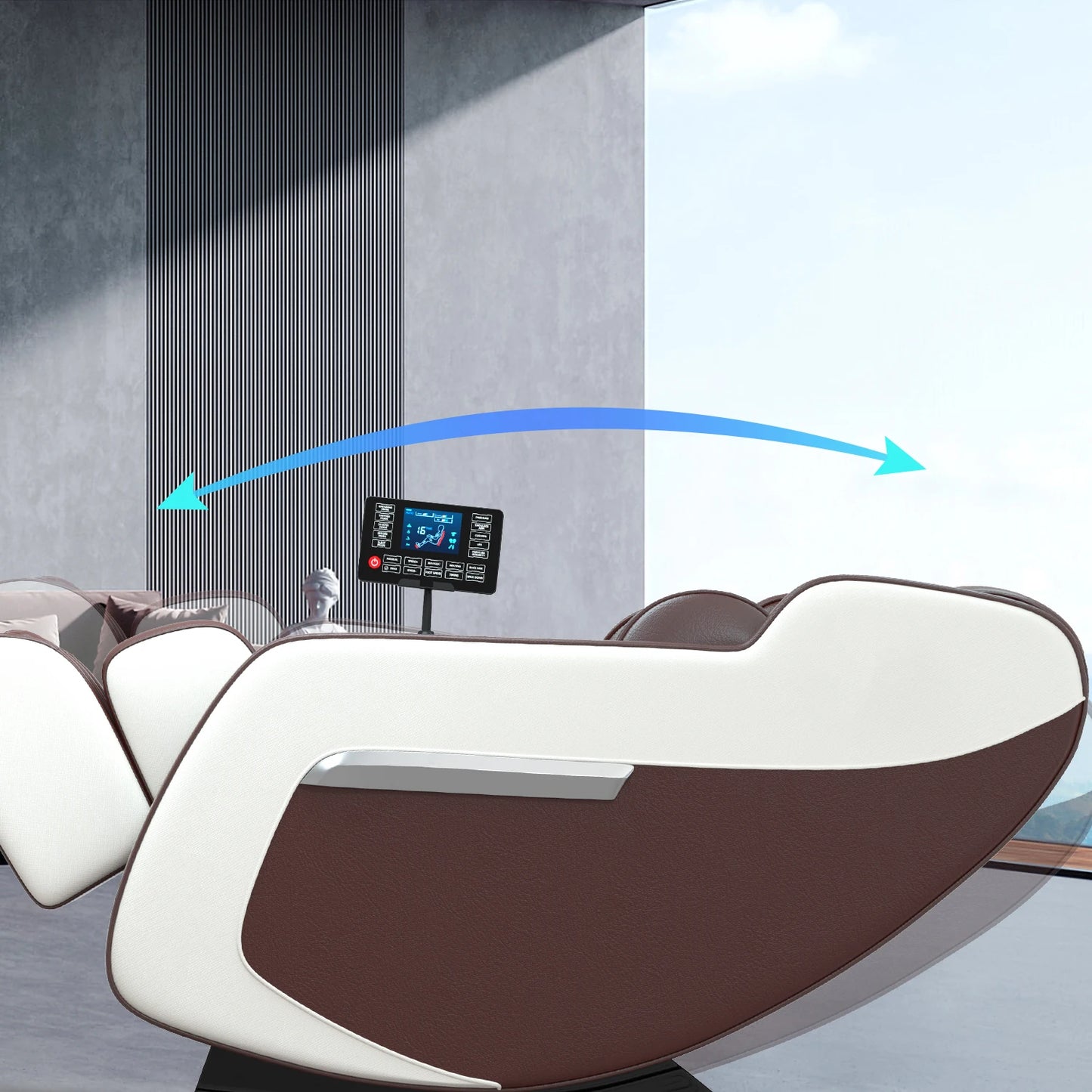 massage chair 4d zero gravity Automatic Heating Massage Chair Bluetooth Music  with Airbag Reclining Shiatsu Massage Chair