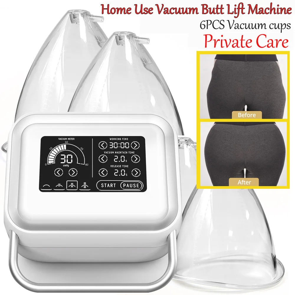 Aristorm Vacuum Therapy Machine Butt Lift Machine with Buttock Cups Vacuum Cupping Machine Cupping Therapy Set with 6 Cups