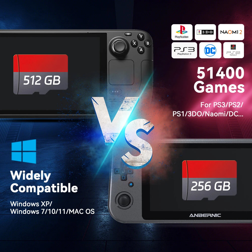 Batocera Retro Gaming TF Card For Windows PC/MAC/Steam Deck Oled/Handheld Game Console  Built-in 51400 Games For PS3/PS2/PS1/WII