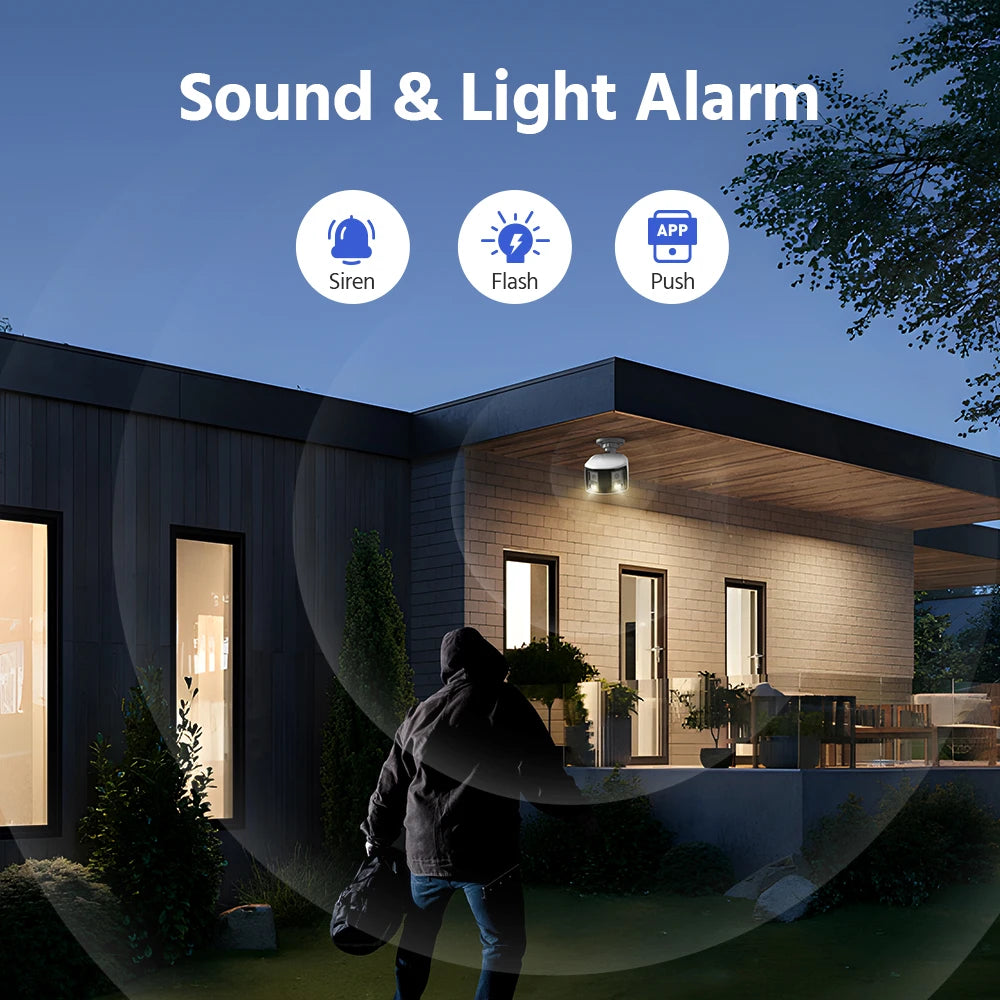 ANNKE Ultra HD 4K Security Camera 180 Degrees Panoramic Dual Lens IP Camera 8CH POE NVR 2/4 PCS 8MP surveillance cameras kit