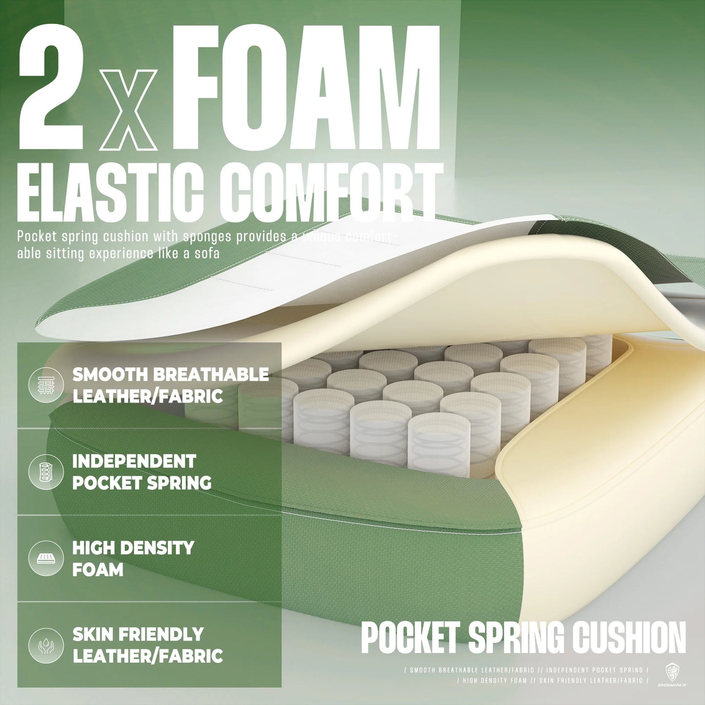 Dowinx Fabric Gaming Chair with Footrest, Big and Tall Gaming Chair for Heavy People, Computer/PC Gamer Chair for Adult