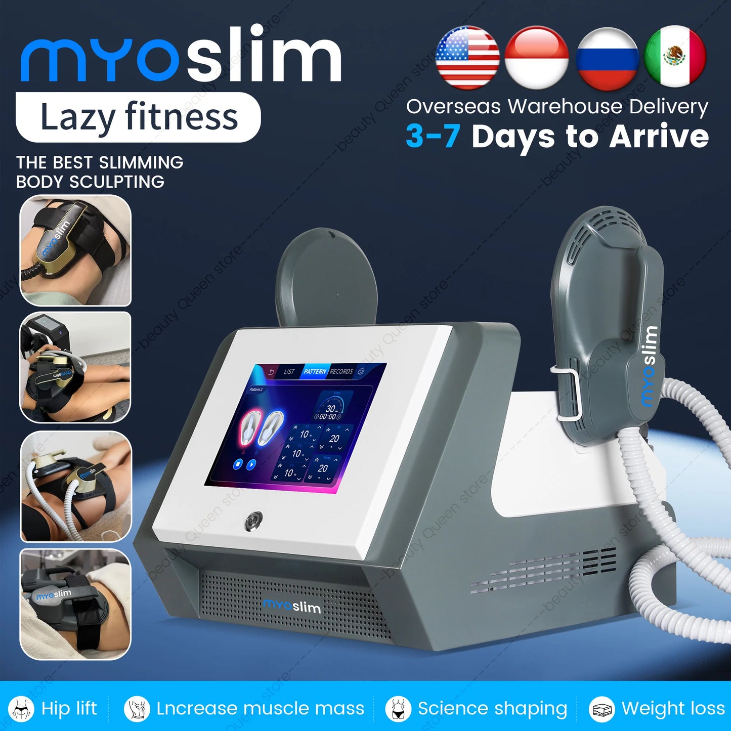 EMS myoslim NEO RF Weight Lose Electromagnetic Body Muscle Stimulate Fat Removal Slimming Body Shaping Machine 6500W