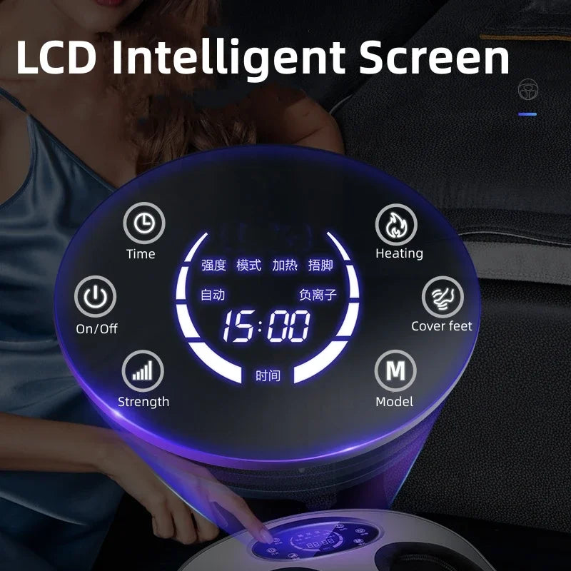 Smart Airbag Wrap Stretching Up Heated Balance Foot Pneumatic Well Massager With Remote Control