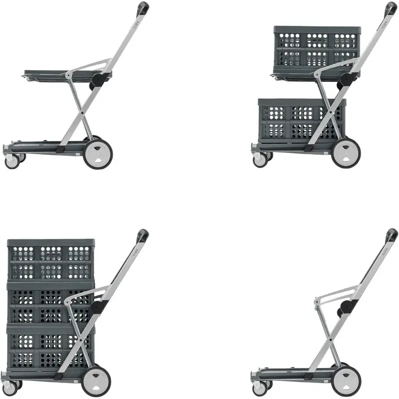 The Original  Made in Germany  Multi use Functional Collapsible Carts  Mobile Folding Trolley  Shopping cart with Storage