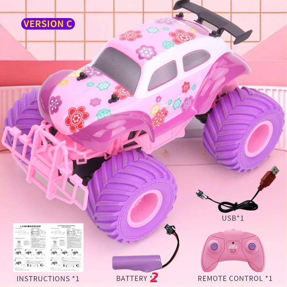 RC Car Off-road High Speed Climbing Vehicle 4WD 2.4G Remote Control Cars Cute Electric Model Girl Xmas Gifts Kids Toys for Boys