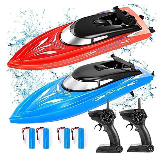 2Pack RH701 RC Battery Boat 2.4Ghz 25km/h High-Speed Remote Control Racing Ship Water Speed Boat Children Model Toy