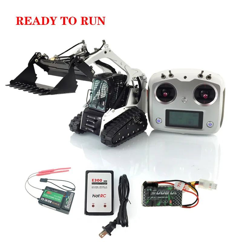 US Stock LESU 1/14 Aoue LT5 Tracked Skid-Steer CNC Metal Hydraulic RC Loader RTR Model Remote Control Truck Boys Toys THZH1208