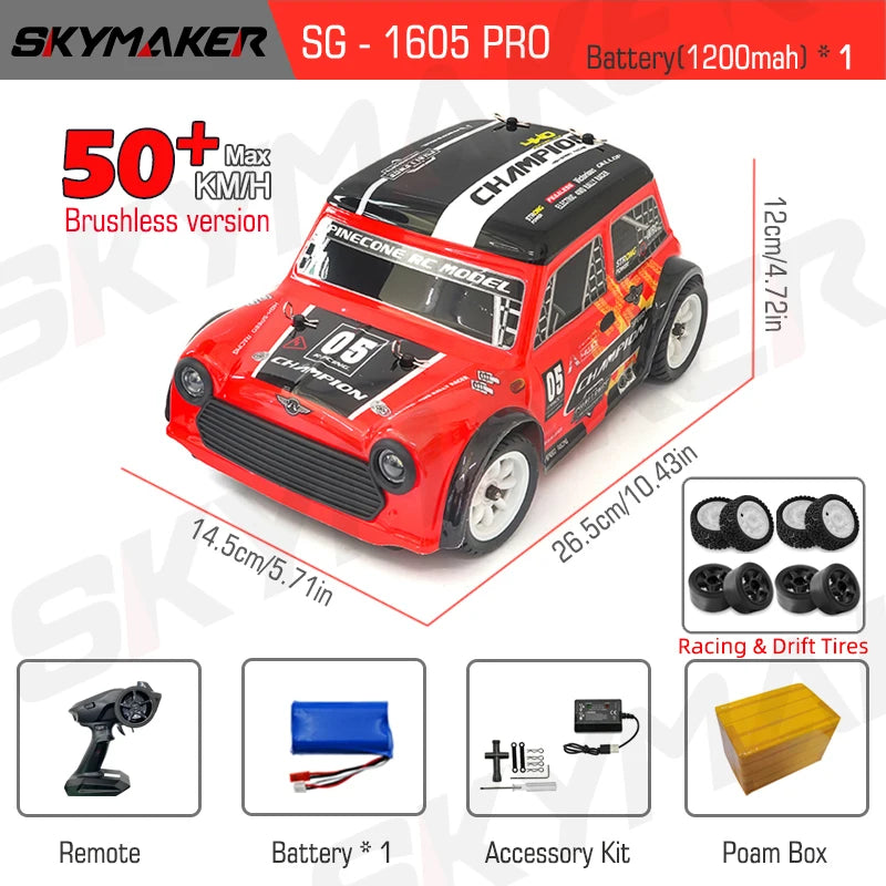 SG1607 SG1605 SG1606 UD1607 UD1608 Pro 1/16 RC Car High Speed 2.4G Brushless 4WD Drift Remote Control Racing Car toys For Boys