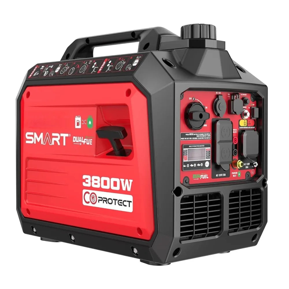 3800 Watt Dual Fuel Inverter Generator for Camping or Home Use, Custom