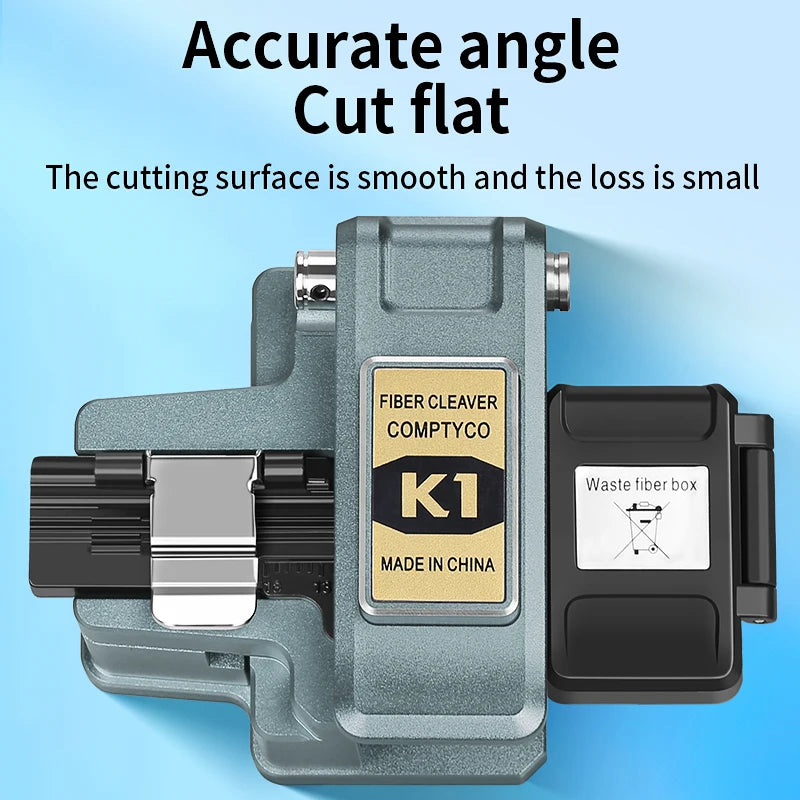 K1 High-precision Fiber Cleaver Optical Fiber Fusion Splicer Cutting Knife FTTH Fiber Optic Cutter Tool 24 Sided Blade