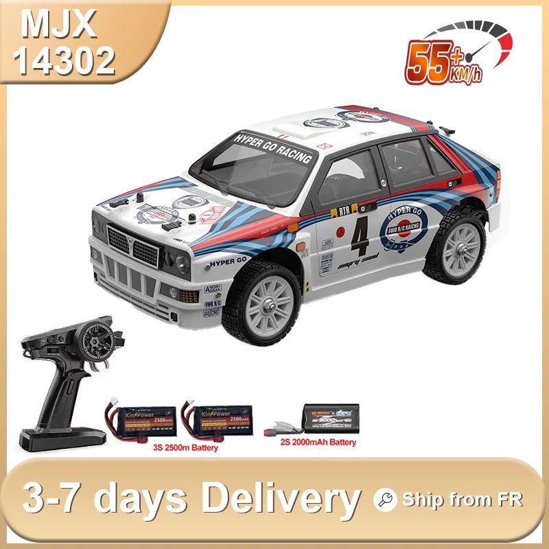 1/14 MJX 14302 New V2.0 Rc Car Brushless Motor Hyper Go 4wd Off-Road Remote Control Cars 55km High Speed Racing Drift Toy Kid