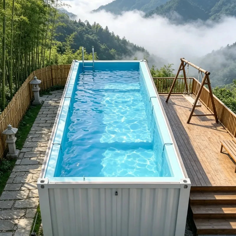 Customized Backyard Container Pool Modular Expandable Type Above Ground Family Pool Suitable Pool Party