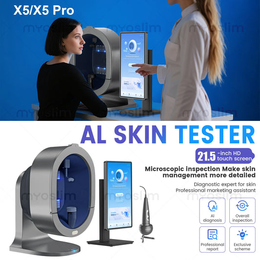 X5 POR 3D AI Facial Skin Analyzer 8-Spectrum Professional Skin Diagnosis Beauty Salon Equipment for Detecting Skin Problems