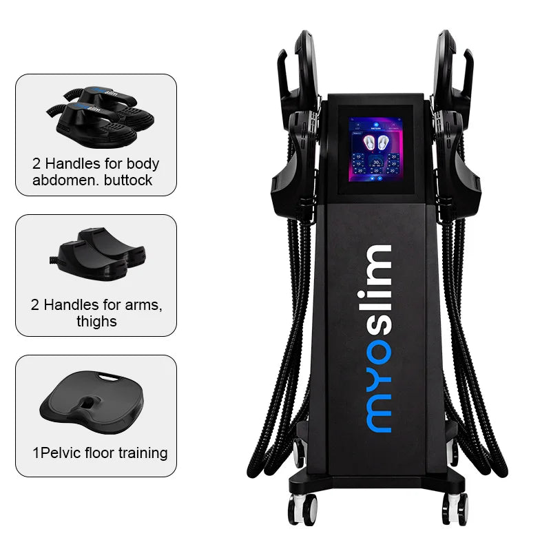 Ems/myoslim 200Hz 6500W EMS Body Sculpt Machine Body Slimming Muscle Building Electromagnetic Stimulation Beauty Salon