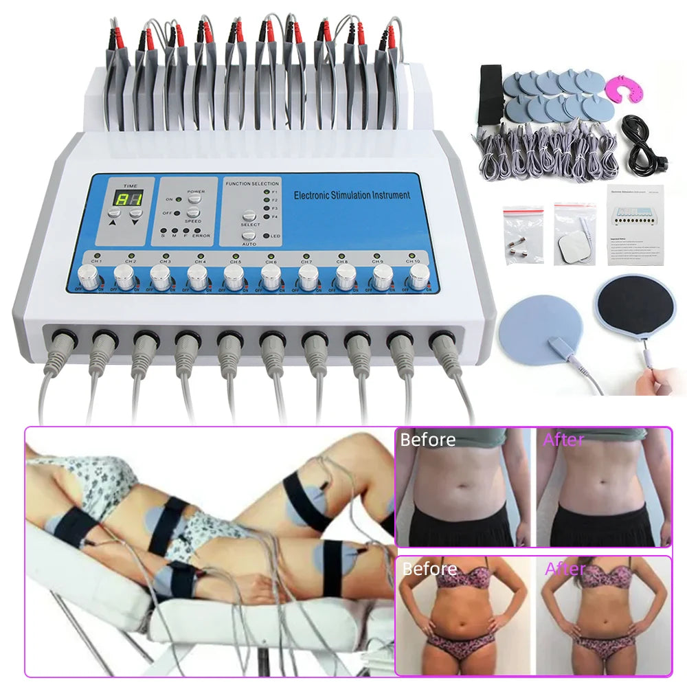 Weight Loss Machine Waves EMS Electric Muscle Stimulator Body Massager Slimming Electro Myostimulation Device Skin Care