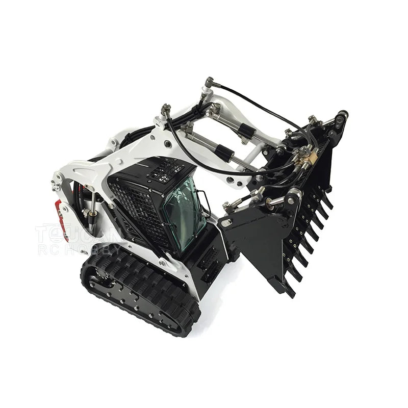 US Stock LESU 1/14 Aoue LT5 Tracked Skid-Steer CNC Metal Hydraulic RC Loader RTR Model Remote Control Truck Boys Toys THZH1208