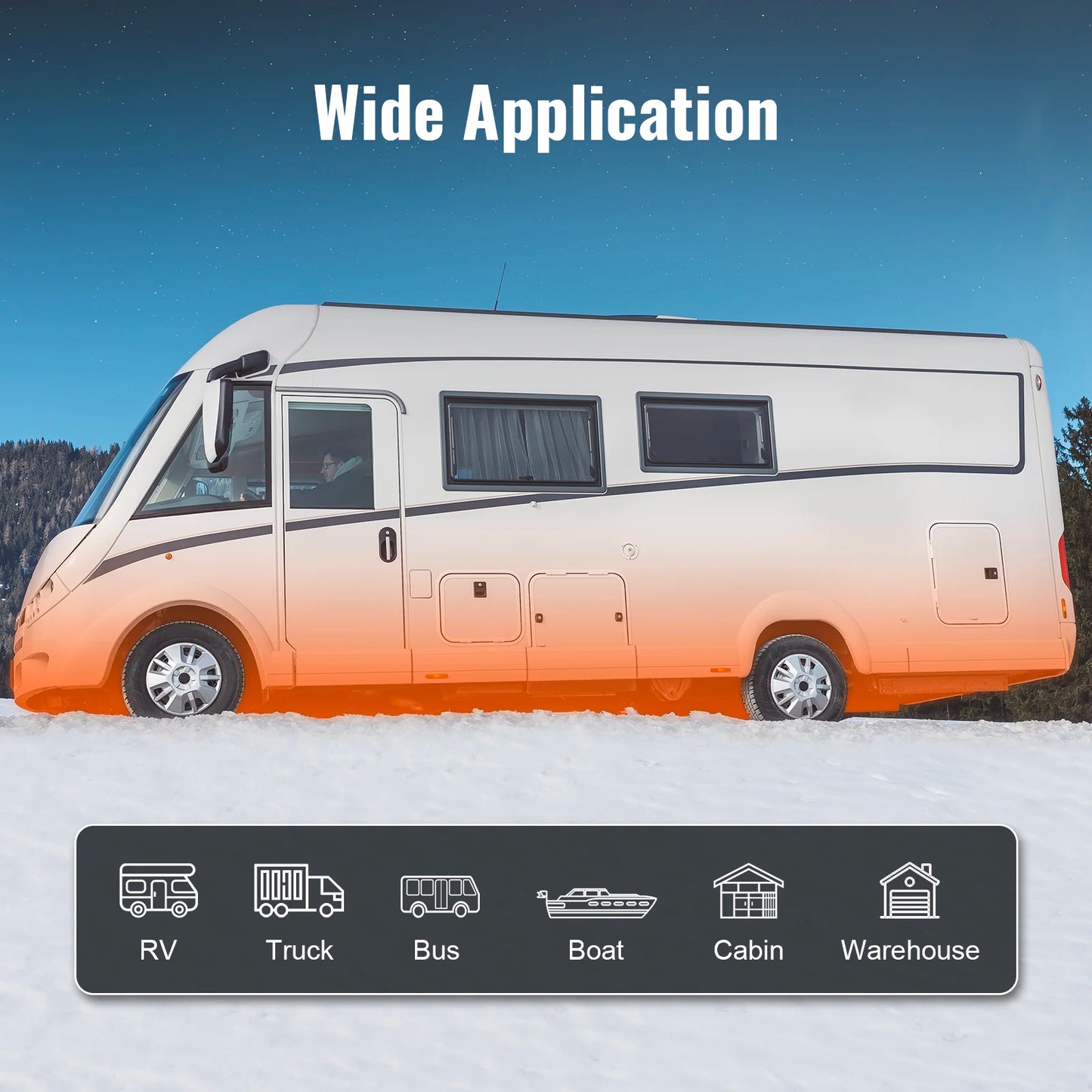 SucceBuy Bluetooth App Control Diesel Air Heater Diesel Heater LCD Diesel Parking Heater for RV Trailer Camper Boat And Indoors