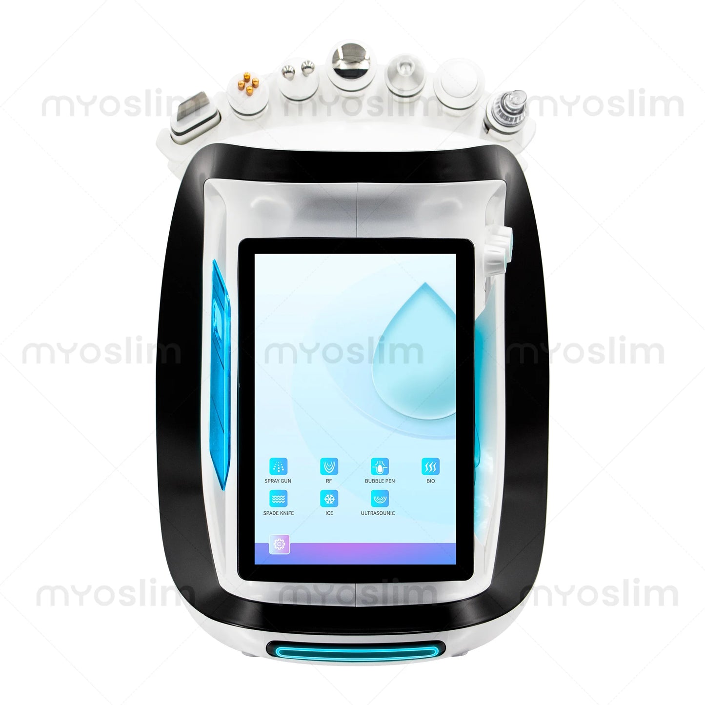 Professional Intelligent Ice Blue Facial Skin Analysis Ultrasonic Rejuvenation And Grinding High Pressure Oxygen Facial Machinea