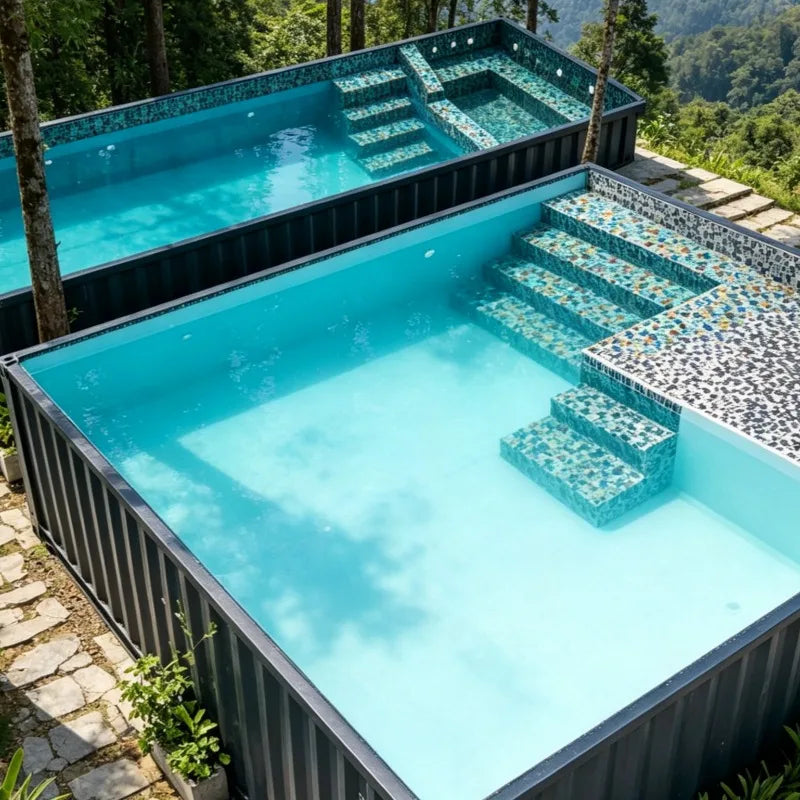 Customized Backyard Container Pool Modular Expandable Type Above Ground Family Pool Suitable Pool Party