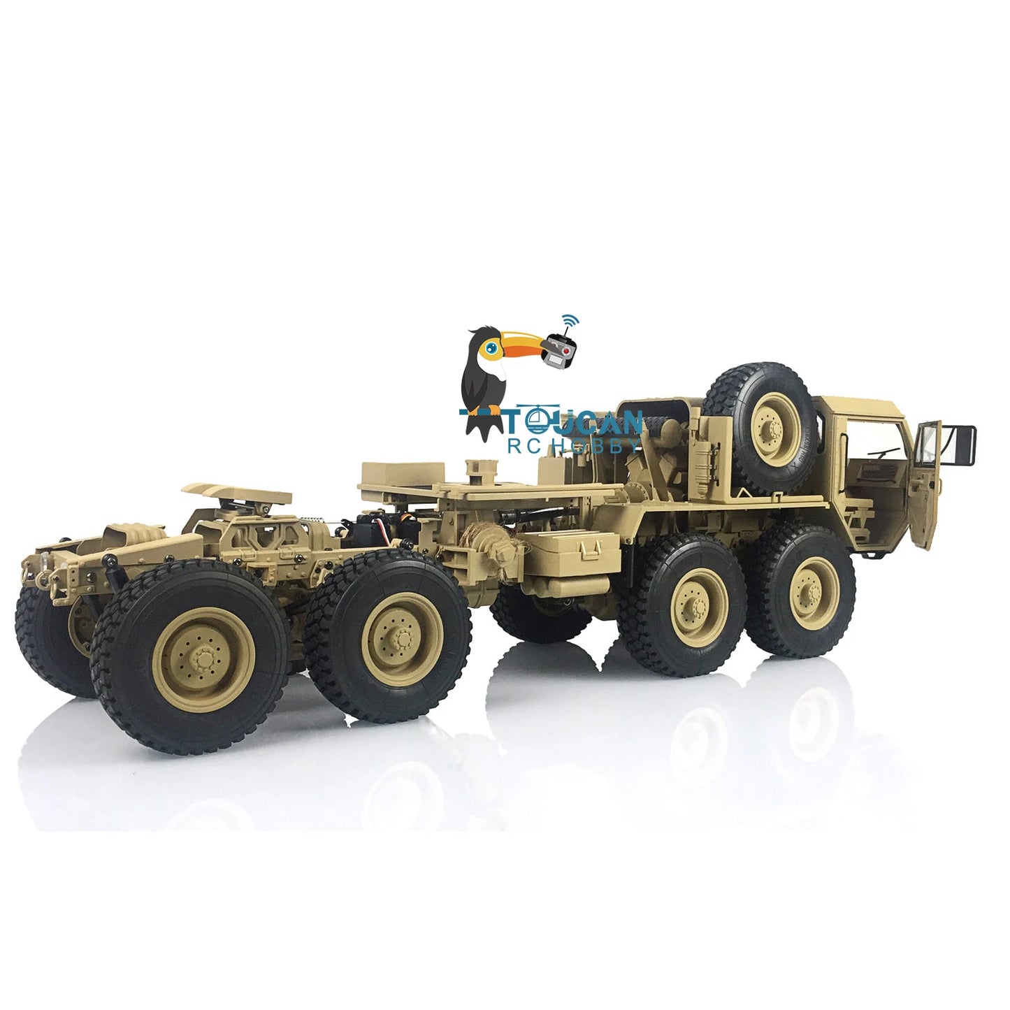 US Stock /12 Scale HG-P802 RC US Military Truck 8x8 Remote Control 4 Axles Metal Chassis Army Car Sound Models Toys for Adults