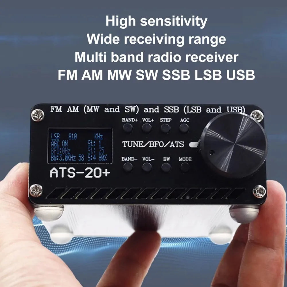 ANYSECU ATS-20+ All Band Radio Receiver SI4732 FM AM (MW & SW) SSB (LSB & USB) Scanner Portable Radio
