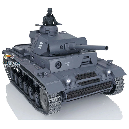 US Stock 1/16 HENG LONG 7.0 Upgraded Metal Tracks German RC Panzer III L RTR Radio Control Tank 3848 Remote Control Car TH17342