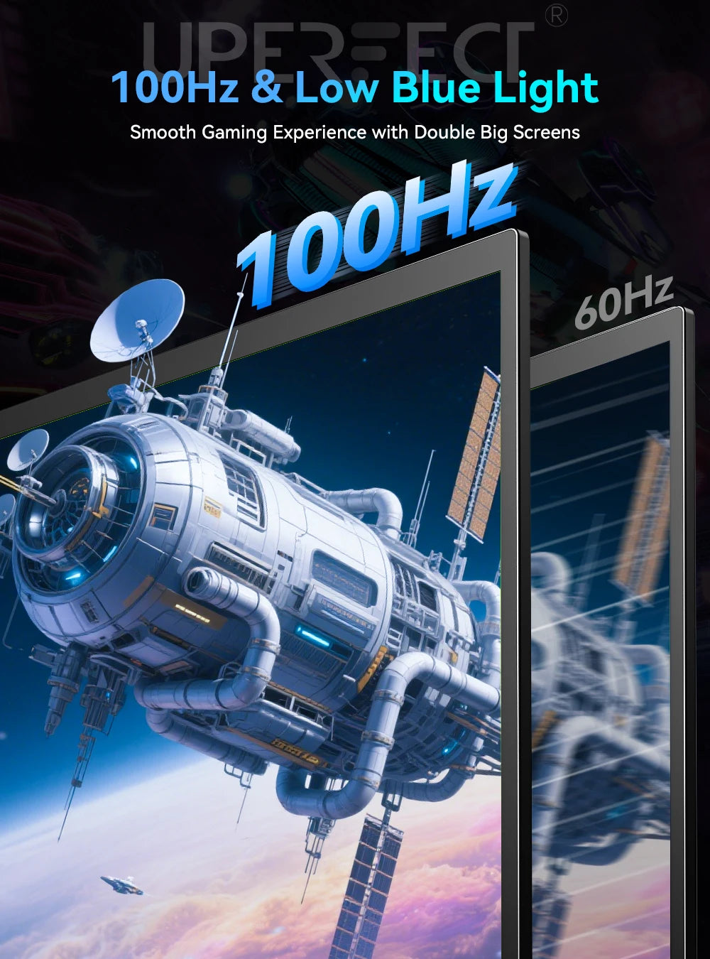 UPERFECT Delta 18.5" 100Hz Touchscreen Dual Triple Portable Monitor 1080P USB-C HDMI HDR Foldable Display For PC Game Console