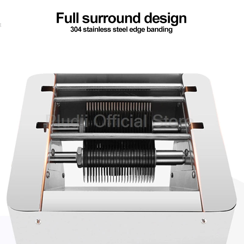 550W Commercial Meat Cutter 160KG/H Slicing Stainless Steel Automatic Slicer Dicer 2.5-10MM Thickness For Restaurant Kitchen Use