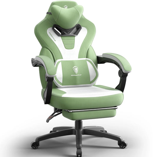 Dowinx Fabric Gaming Chair with Footrest, Big and Tall Gaming Chair for Heavy People, Computer/PC Gamer Chair for Adult
