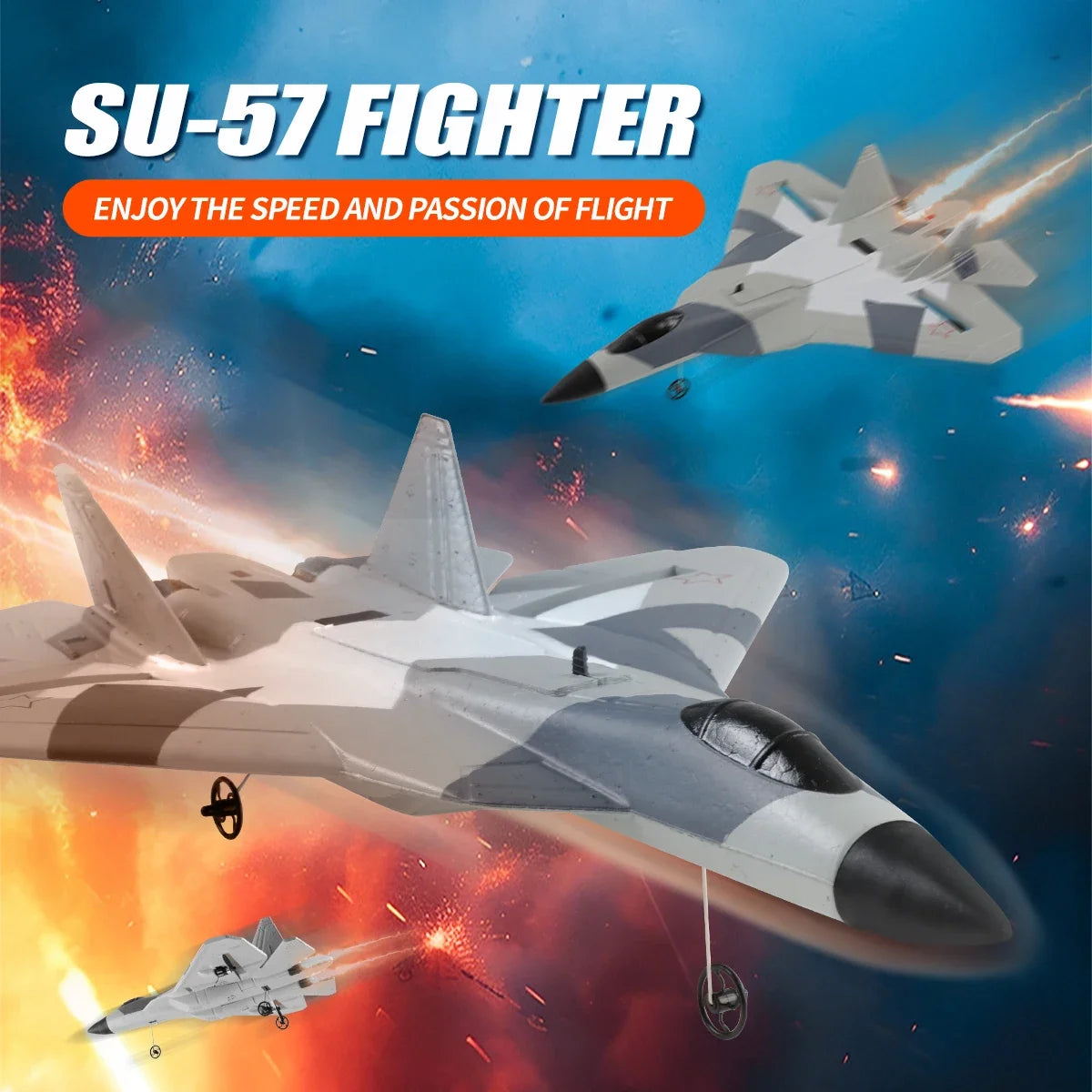 US Ship SU57 2.4G Remote Control Aircraft RC Airplane Electric EPP Foam Plane Rc Fighter Fixed Wing Hand Throwing Glider Toys