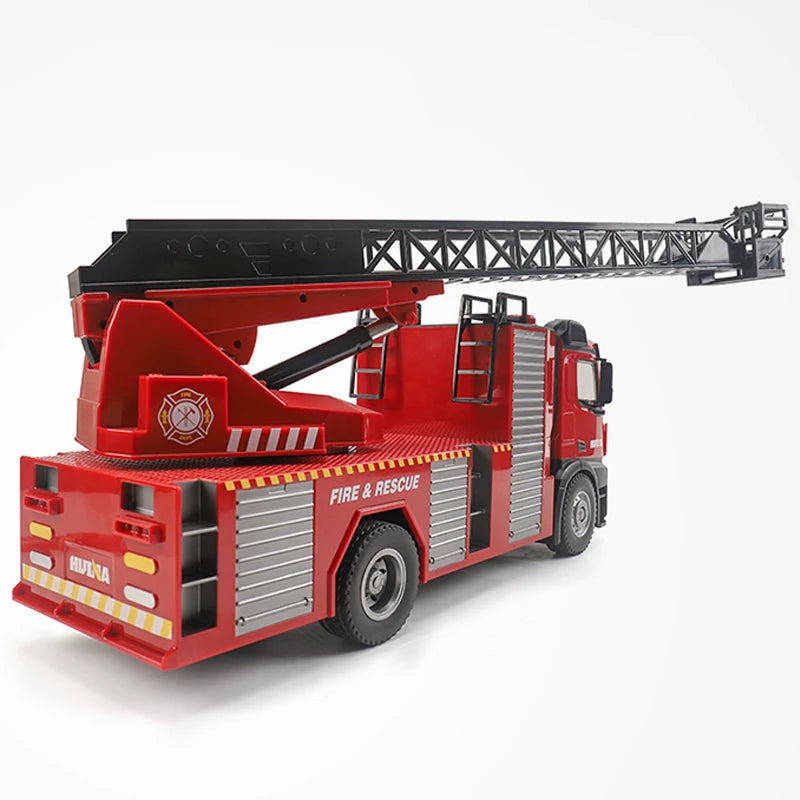 HUINA 1/14 561 2.4G RC Fire Truck Tractor with Sprayable Scaling Ladder Emergency Remote Control Vehicle Model for Collectors