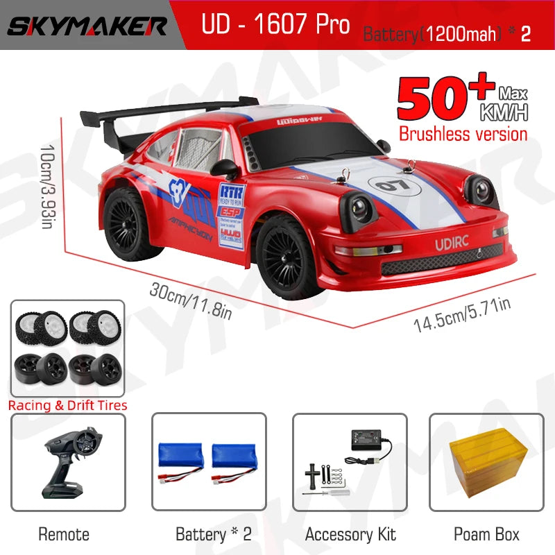 SG1607 SG1605 SG1606 UD1607 UD1608 Pro 1/16 RC Car High Speed 2.4G Brushless 4WD Drift Remote Control Racing Car toys For Boys