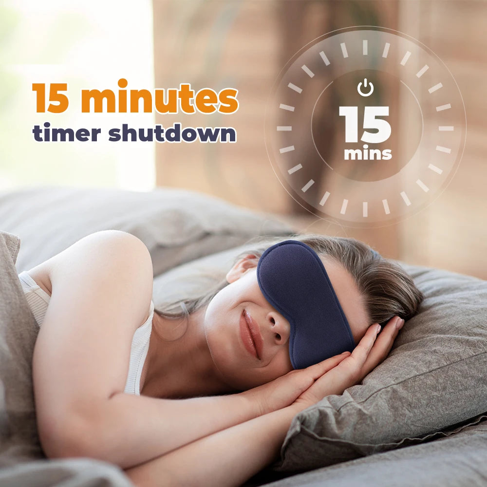 Electric Steam Eye Massager Sleeping Mask Heated Eye Resistant Remover Eye Temperature Massage Relieve Fatigue Office Eye Shade